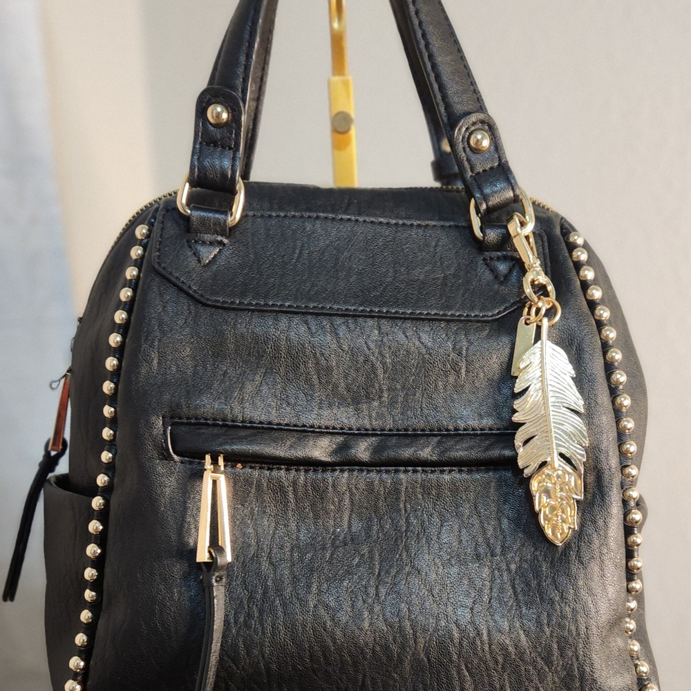 Jessica Simpson Black Studded Backpack